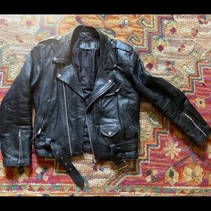Vintage men’s leather Motorcycle riding jacket